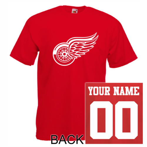 Custom detroit red wings t shirt Clearance