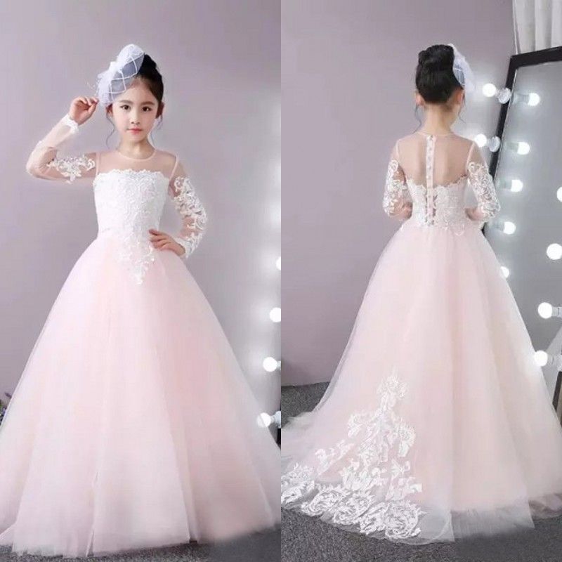 pale pink girls dress