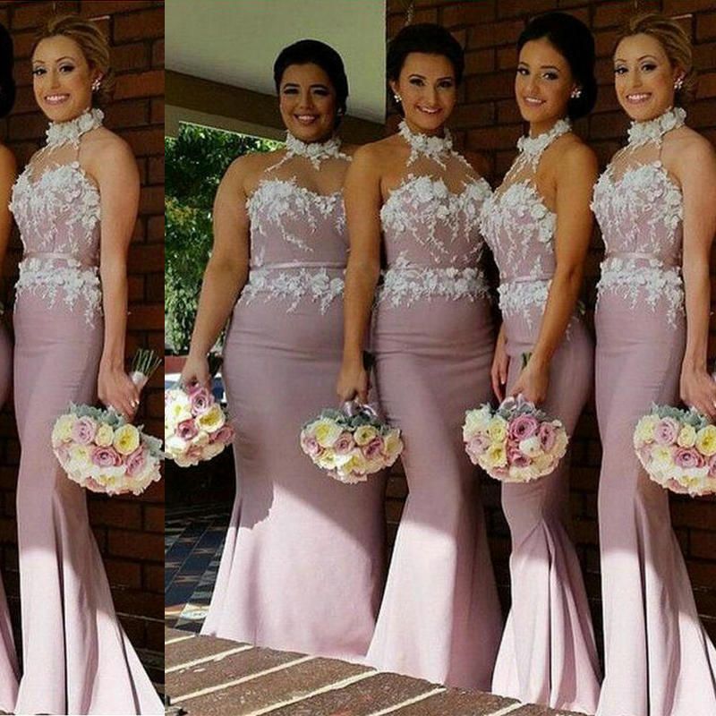 bridesmaid rose gold dress