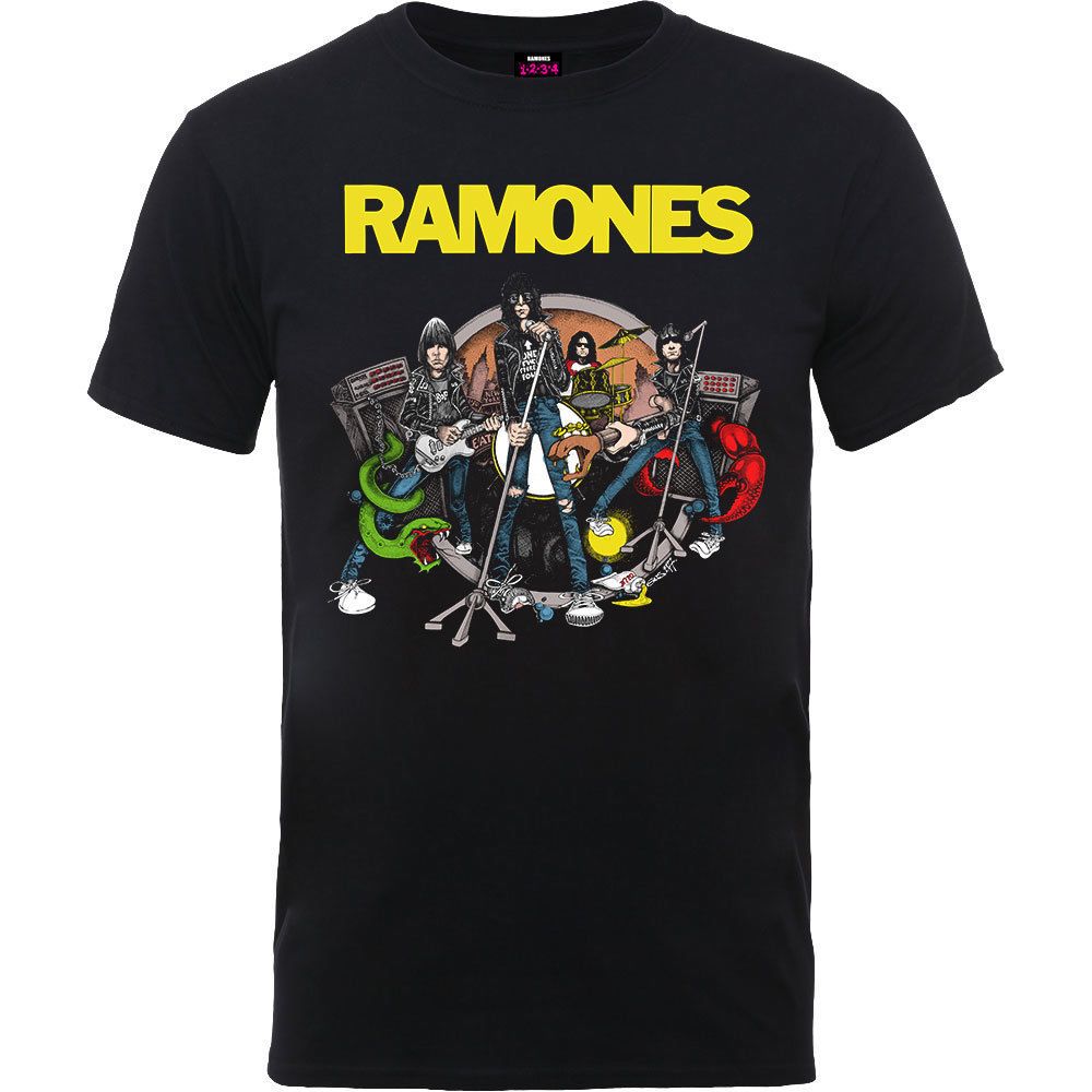 Compre O Ramones Foguete Para A Rússia Joey Dee Dee Licenciado Tee T Shirt  Menfunny 100% Camiseta De Algodão Em Granel De Camisetas | DHgate.Com