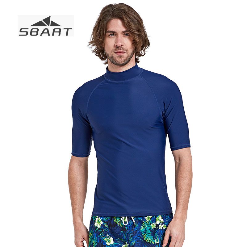 Compre SBART Camisa De Natación Para Hombre Protección UV Traje De Baño De  Manga Corta Tallas Grandes Surf Para Hombre Traje De Baño Rashguard A 15,58  € Del Lovingthesea | DHgate.Com