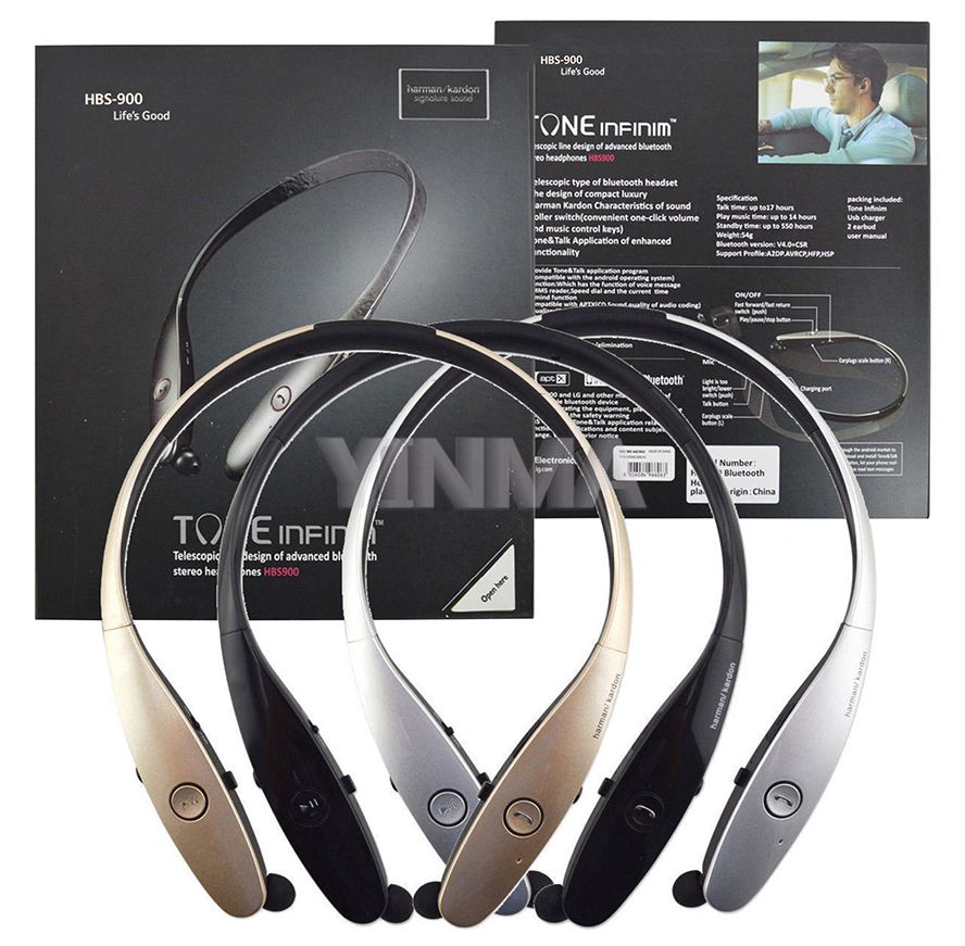 HBS-900 Tone Infinim Auricular Retráctil Inalámbrico Bluetooth Deporte Auricular Estéreo Harman Kardon Con Empaque