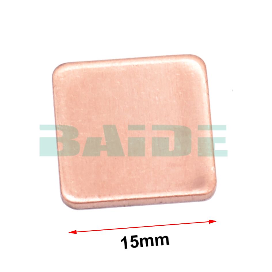 15 x 15 x 0.3mm Copper Shim Piece Heat Sink Thermal Pad Copper GPU CPU Plate