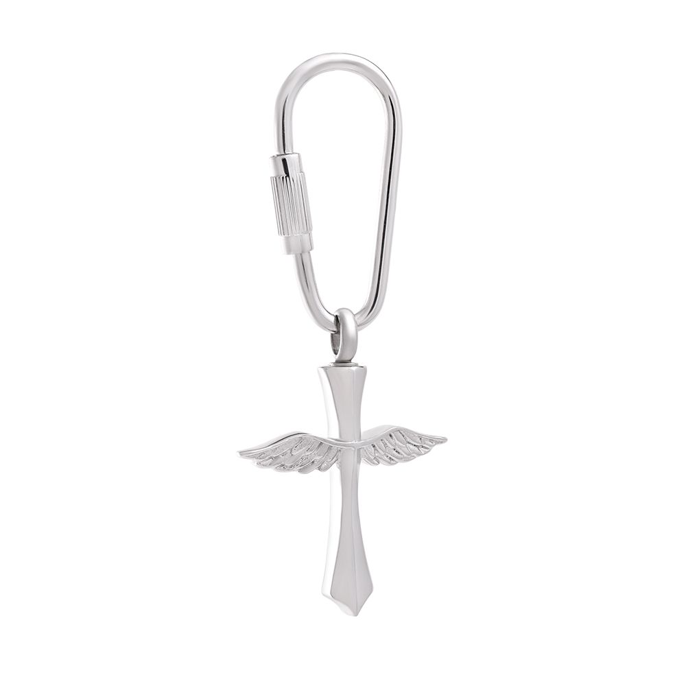 human hair cremains charm solid fine silver with sterling carabiner clasp Bespoke pet Ashes