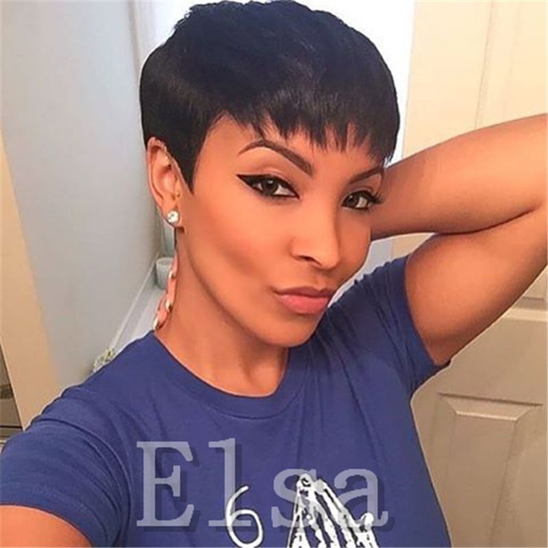 Chic Cut Brazilian Short Human Hair Wigs Straight Best Human Hair