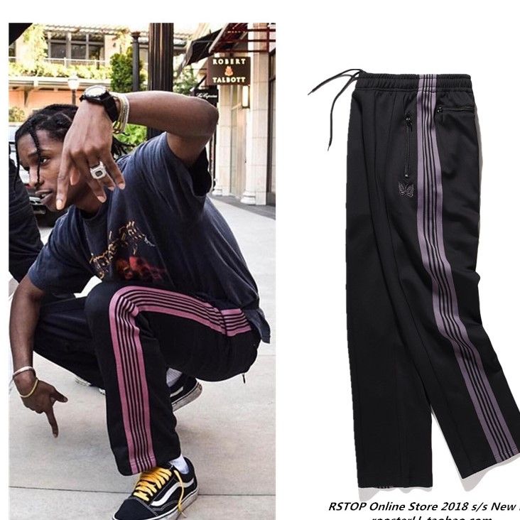 needles purple track pants