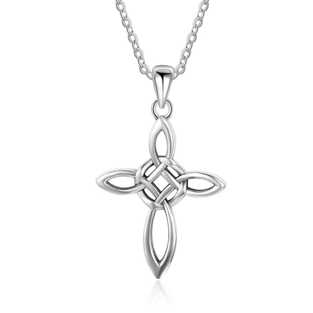 925 Sterling Silver Oxidized Cross Charm