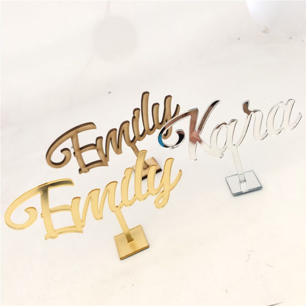 2020 Personalized Wedding Table Signs Acrylic Wooden Name Table