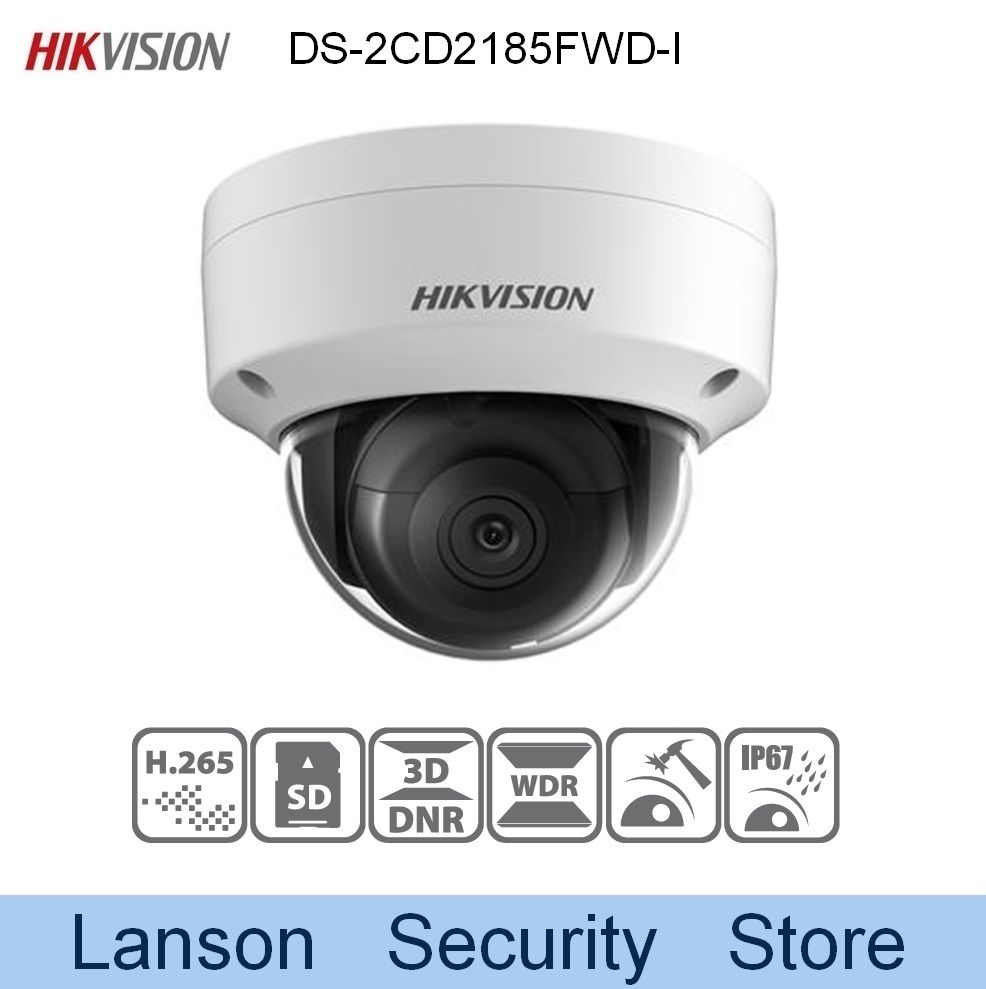 Hikvision DS-2CD2185FWD-I 8MP H.265 WDR Onvif IP Security Camera Audio 2.8mm