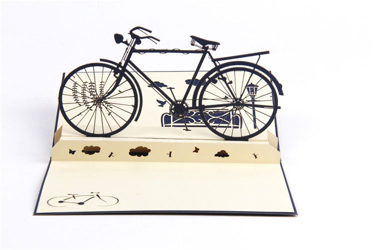 Acheter Cartes De Vœux De Velo De Velo 3d A La Main Coupe A La Main Couper Vintage Cartes De Vœux De Joyeux Anniversaire Cartes Postales Pour Garcon Enfants Festive Party Fournitures