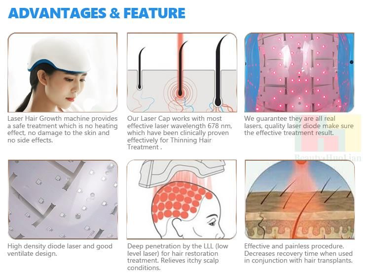 2018 Newest Laser Hair Regrowth Massage Scalp Hair Care Therapy