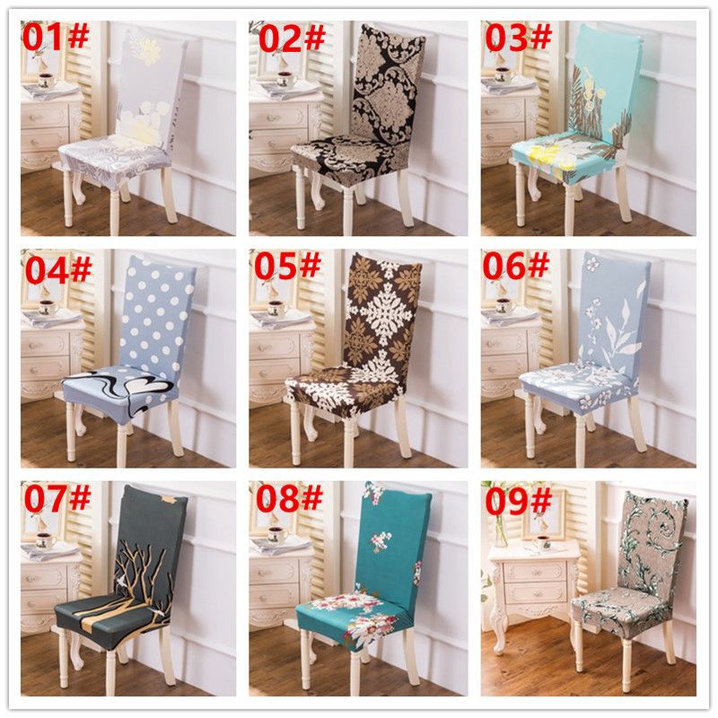 9 Styles Vintage Chair Covers Floral Printed Chair Cover Home Dining Multifunctional Chair Cover Removable Elastic Slipcovers Seat Covers Inexpensive