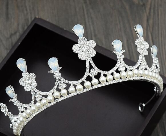 New Flower Crown Wedding Bridal Gown Wedding Dress Headwear Pearl
