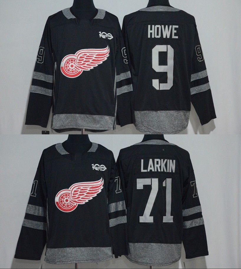 detroit red wings black jersey