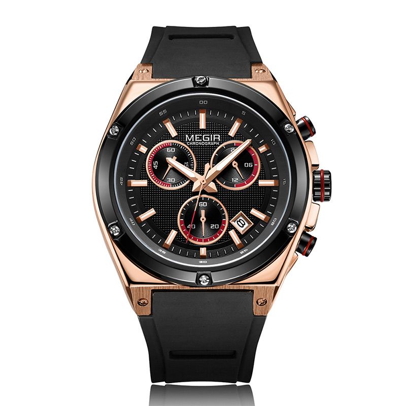 neumático más saldar Megir 2073 3ATM Cronómetro impermeable Relojes para hombre Multifunción Moda Deporte Casual Reloj de cuarzo automático neumático más saldar Megir 2073 3ATM Cronómetro impermeable Relojes para hombre Multifunción Moda Deporte Casual Reloj de cuarzo automático