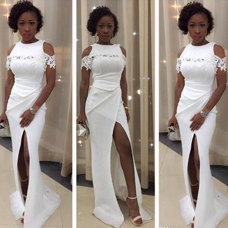 cold shoulder party gowns