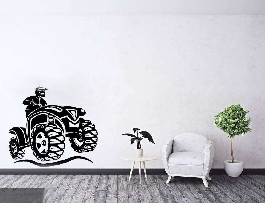 Compre Etiquetas De La Pared Atv Motocicleta De La Bici Wall
