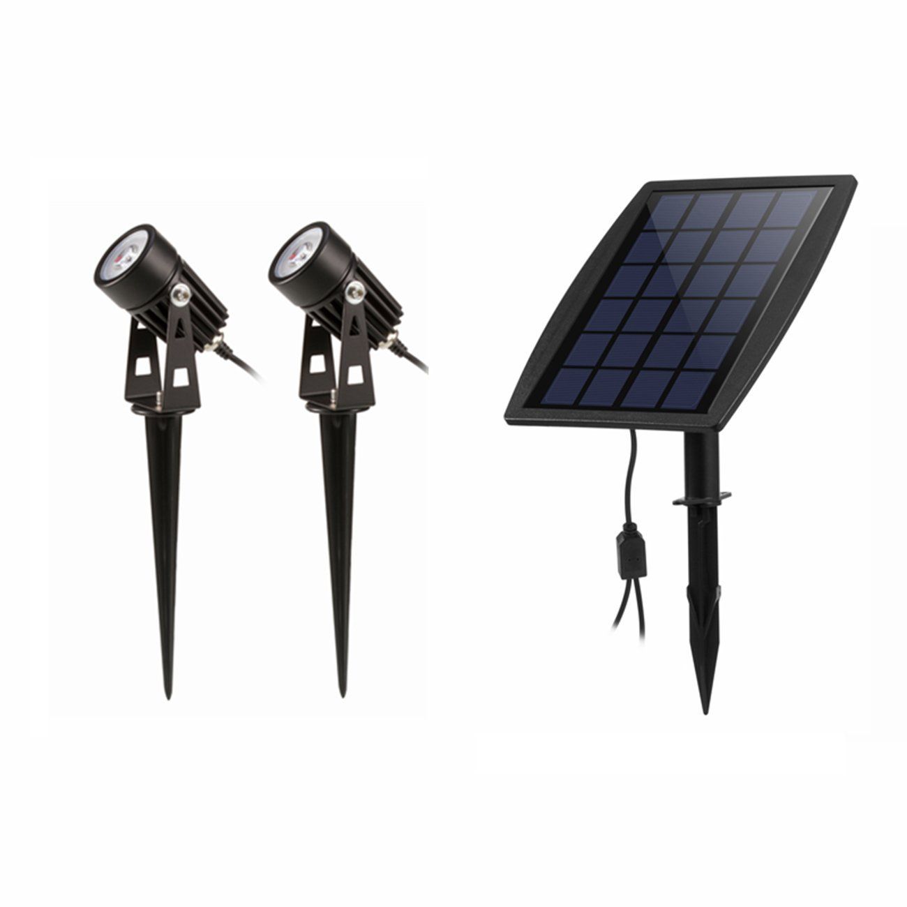 2019 Led Landscape Solar Lights Waterproof Outdoor Spotlight For Backyard Driveway Patio Gardens Lawn Lamp Dusk To Dawn Auto On Off From