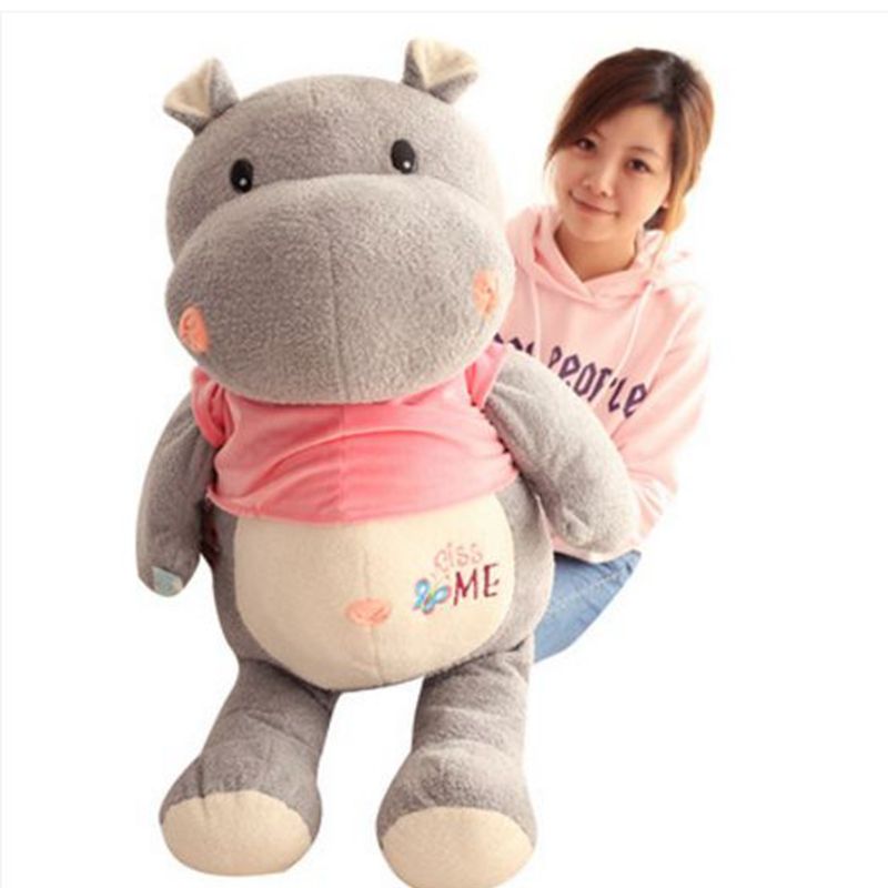 pink stuffed hippo
