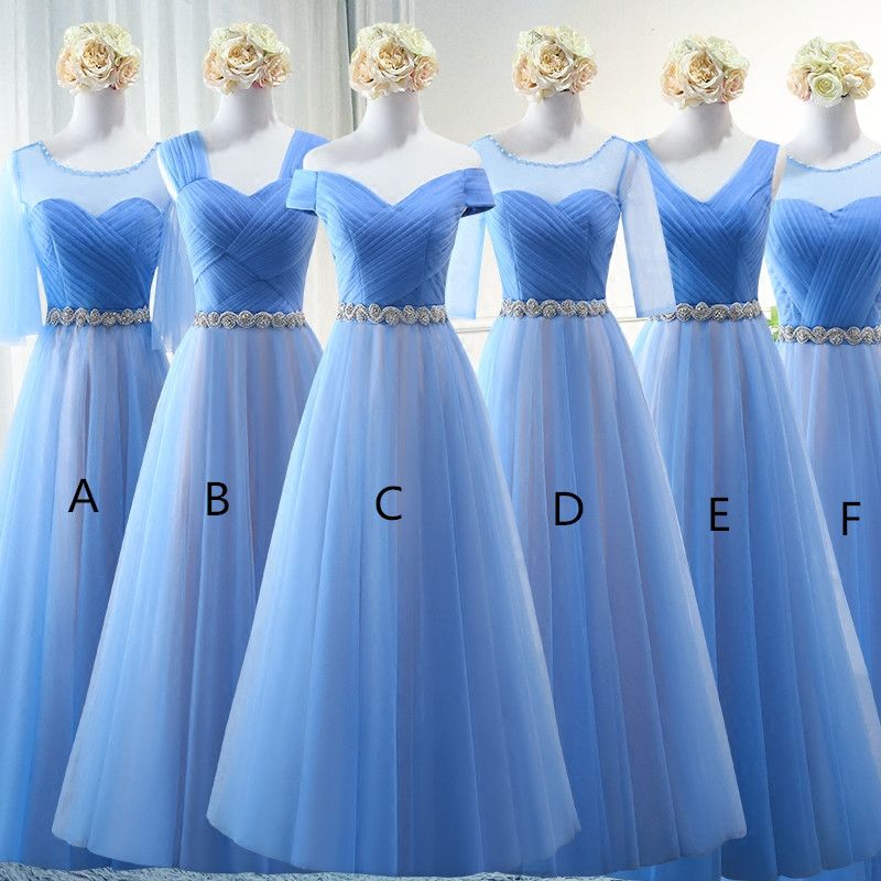 sky blue and pink dress