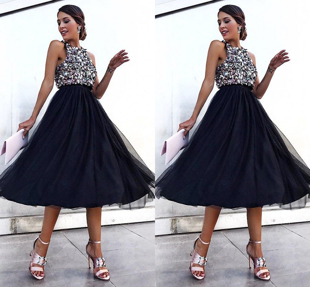 midi tulle prom dress