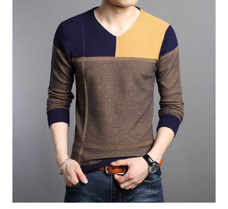 Compra Suéter De Costura Verde Fresco Para Hombres Otoño Invierno Suéter  Con Cuello En V Para Hombre Hombres Con Cobertura Suéter Flojo Suéter Casual  Parte Inferior Barata Para Hombres Barato | Entrega