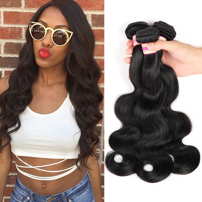 Mink Brazilian Virgin Hair Weaves Body Wave & Straight Human Hair