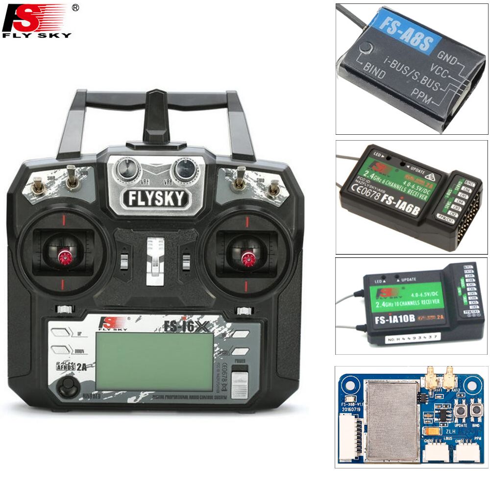 Flysky FS-i6X Remote Contoller 10CH 2.4GHz AFHDS 2A RC Transmitter with FS-iA10B Receiver for RC Airplane Mode 2 