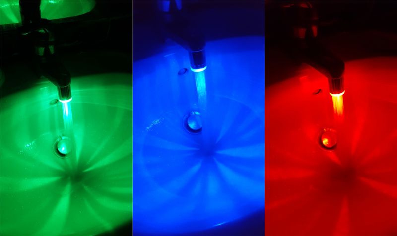 2020 Led Faucet Aerator Colorful Led Change Water Bathroom Sink