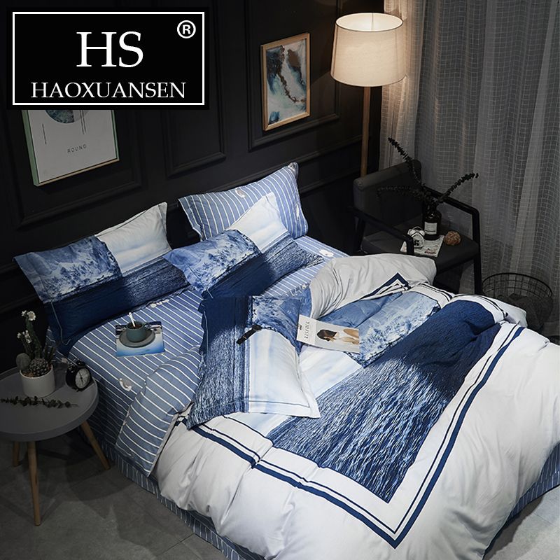 Schönes Design Baumwolle Bettwäsche Queen Size Bettbezug Tröster Reversibel