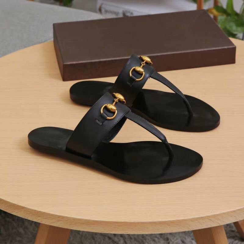 designer leather slides