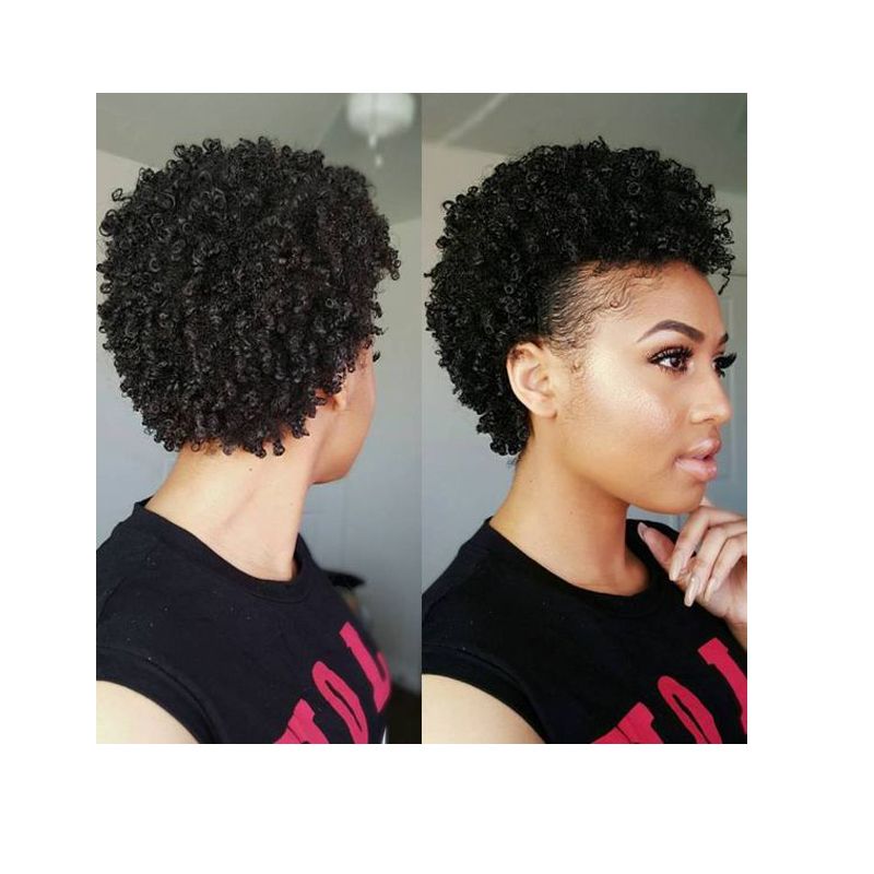 New Fashion Short Soft Kinky Curly Wig Brazilian Hair Simulation