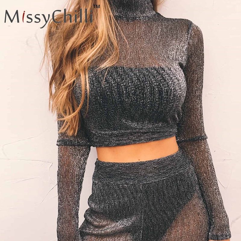 Tops transparentes brillantes Clearance