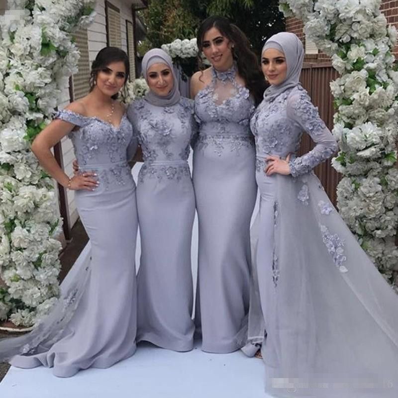 long sleeve mermaid bridesmaid dresses
