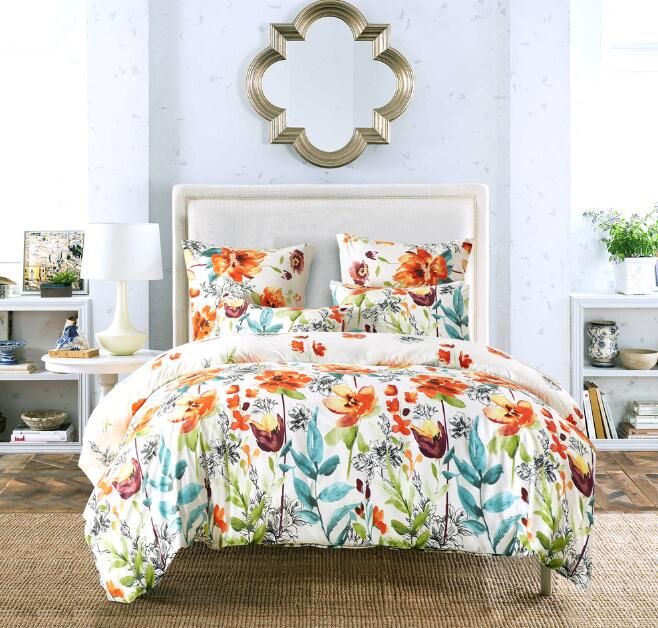 Flower Duvet Cover Microfiber Fabric Duvet Cover Set Flower