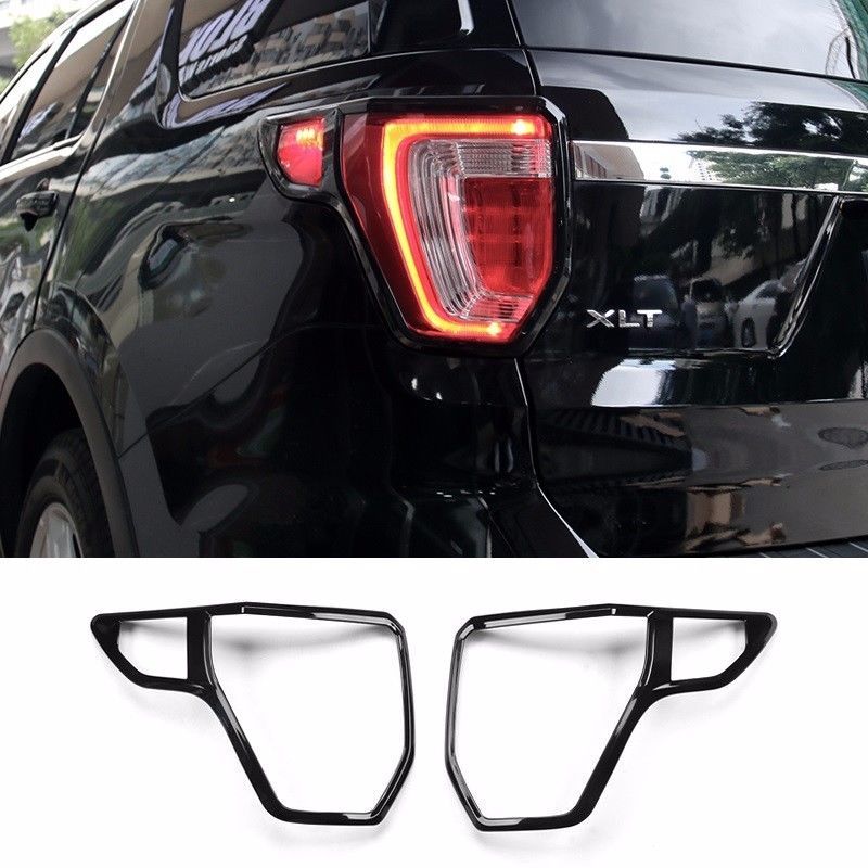 Abs Black Chrome Rear Taillamp Light Covers Fit For Ford Explorer 2016 2017 Lights For Cars Exterior Lorry Interior Accessories From