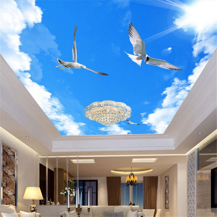 Details about / 3D Blue Pattern 5 Ceiling WallPaper Murals Wall Print Decal Deco AJ WALLPAPER UK