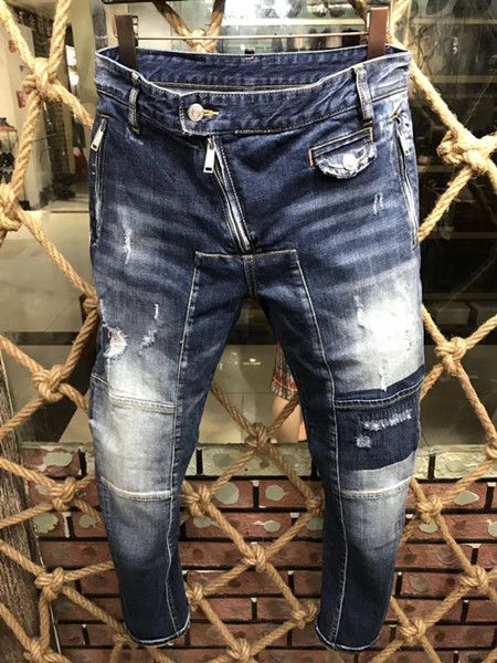 2018 Mens Fashion High Quality D&A Joint Jeans Mens Classic Fashion ...