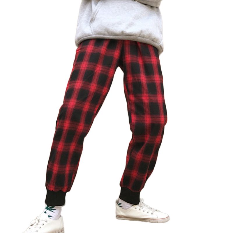 mens plaid red pants