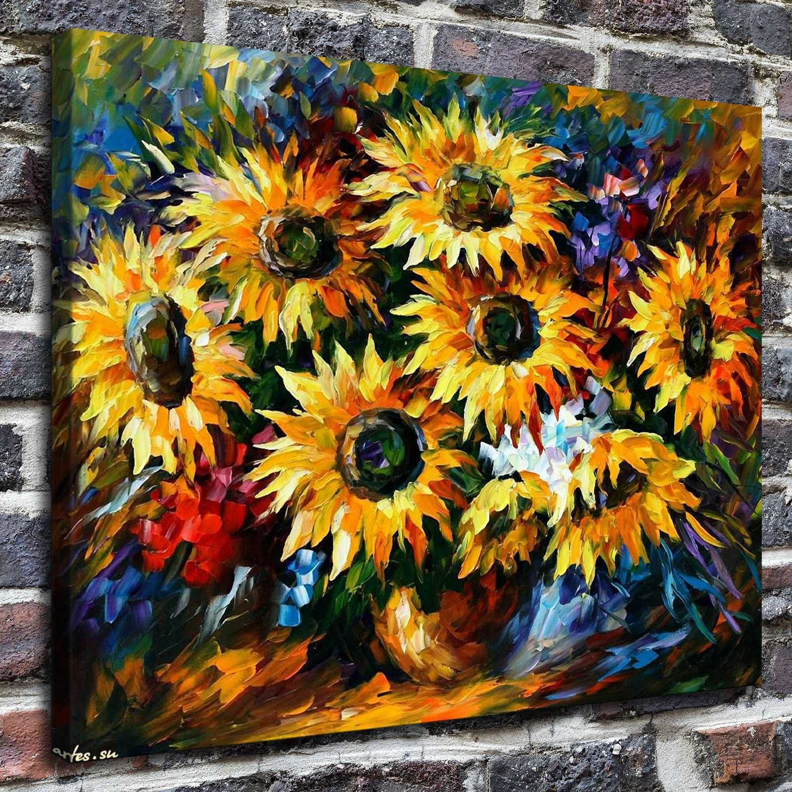 Sunflower Oil Painting On Canvas