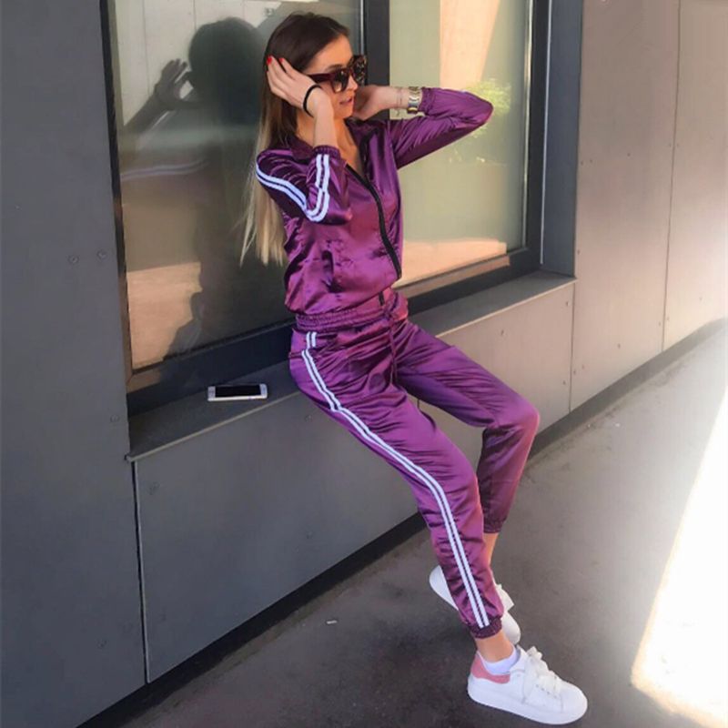 satin tracksuit set