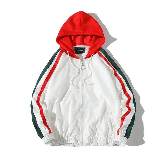 RCTO New Windbreaker Hooded Jackets Men Oversize Hip Hop Tracksuit Jacket Fashion Casual Streetwear Man