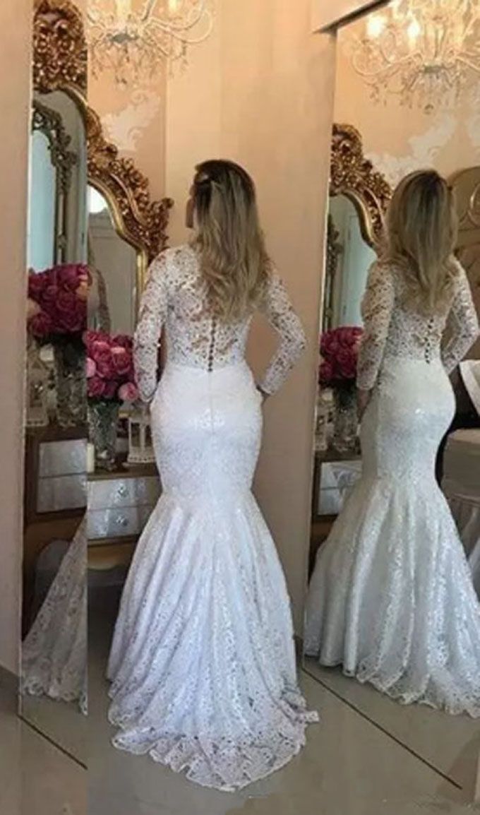 women's lace wedding dresses