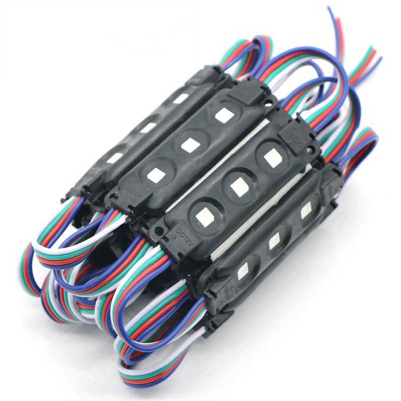 compre modulos led rgb 10 pies 20 piezas inyeccion plastico abs 5050 smd modulos led 3leds 1 2w luz de fondo led cadena a 0 2 del cnmall