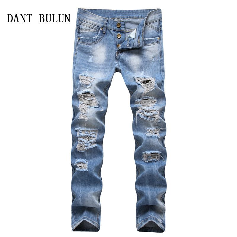sky blue ripped jeans for mens