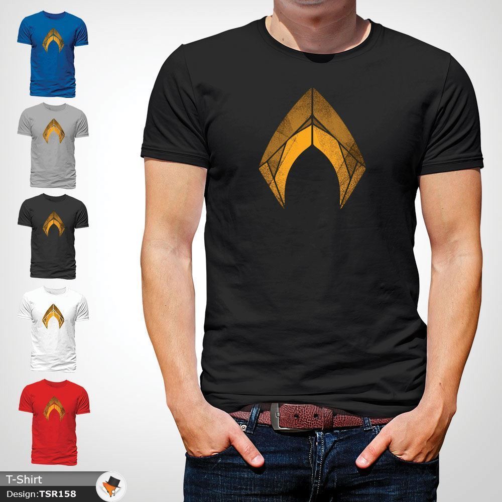 Men Shirt Aquaman T Dc Comics Movie Adult S Justice League New Men Logo Mens Men S Clothing