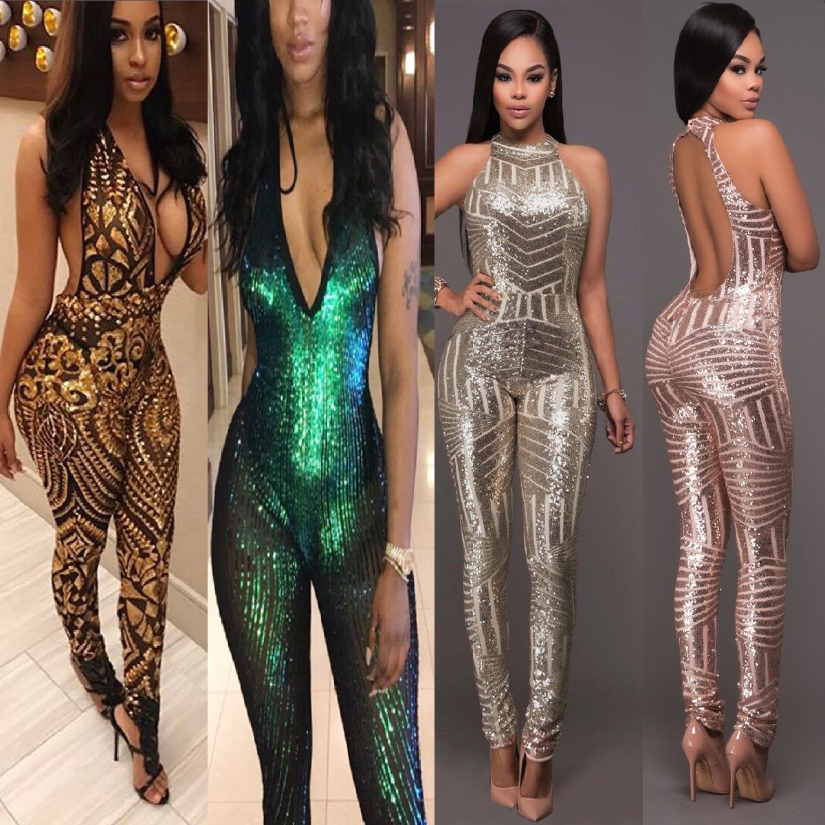 backless sequin jumpsuit