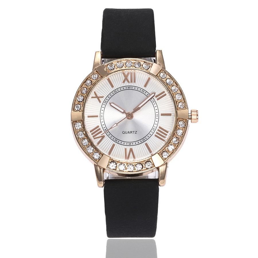 Fashion Roman Numerals Diamond Luxury Ladies Watch Women Brand Watches Pu Leather Strap Rose Gold Dial Wristwatches Clock Relogio Feminino Cheap Luxury Watches Cheap Branded Watches From Newhappystore 1 85 Dhgate Com