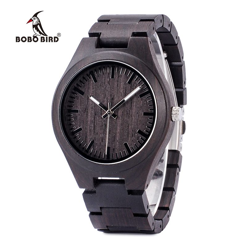 men fashion bobo bird handmade ebony wooden watches custom logo design your own brand erkek kol saati online watch buy online buy watch from levenlei