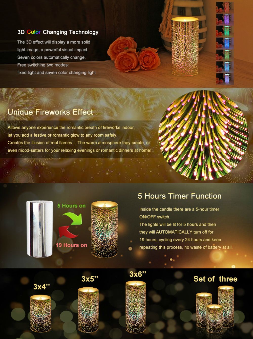 2019 3d Infinite Glass Flameless Flickering Candles Battery Operated Led Pillar Candles With Remote Control Convenient Timer From Godos 80 402 02